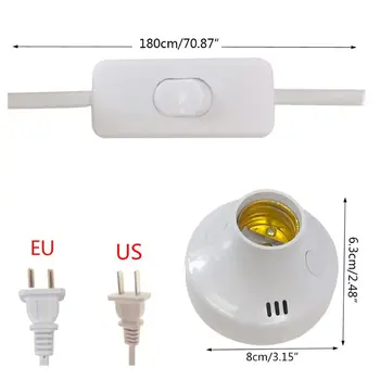 

E27 Socket LED Lamp Holder with Timed Wireless Remote Control Light Base for UV Germicidal Light EU/US Plug
