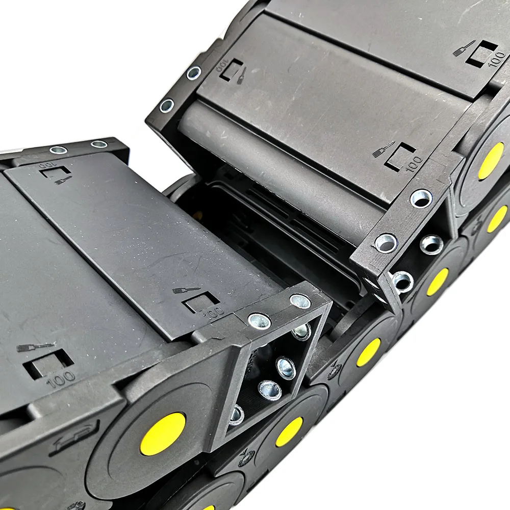 JFLO 30x100mm 1 Meter Towline Transmission Nylon Drag Chain Wire Carrier Cable Semi-enclosed Interior Opening Free Shipping