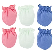 3 пары модные детские перчатки против царапин защита на Кроватку Новорожденного лица Хлопок 0-6 месяцев