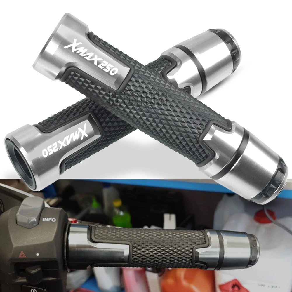 For Yamaha XMAX250/X-MAX250 XMAX X-MAX 250 All Years Motorcycle 7/8"22mm Handlebar Grips With Ends Handle Caps Hand Bar Plugs
