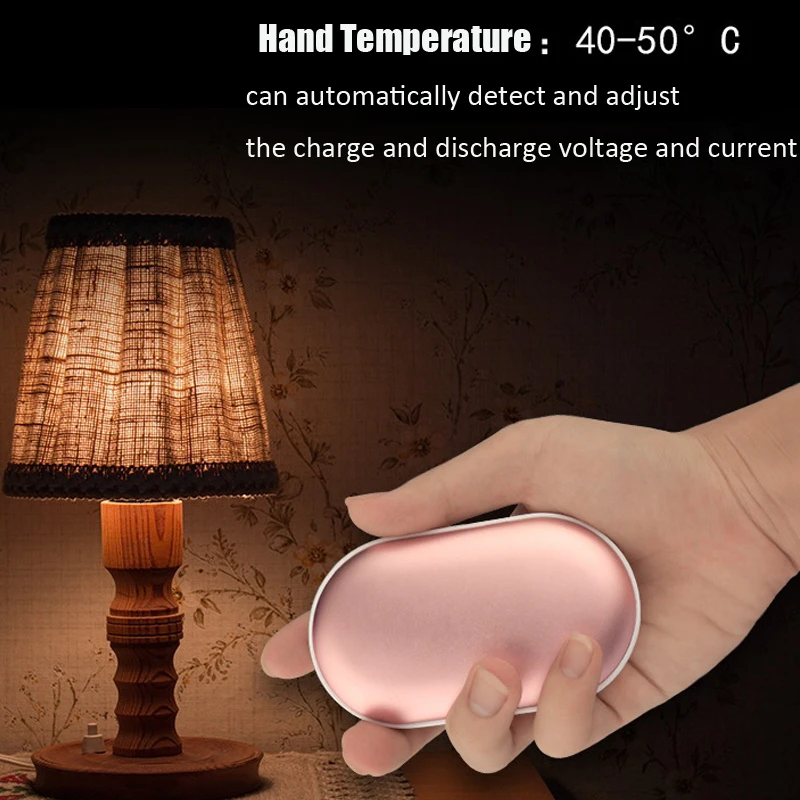 5200mAh Mini Hand Warmer Power Bank Portable USB Rechargeable Power Bank Mobile Phone Charger Winter Body Hand Warmer Powerbank