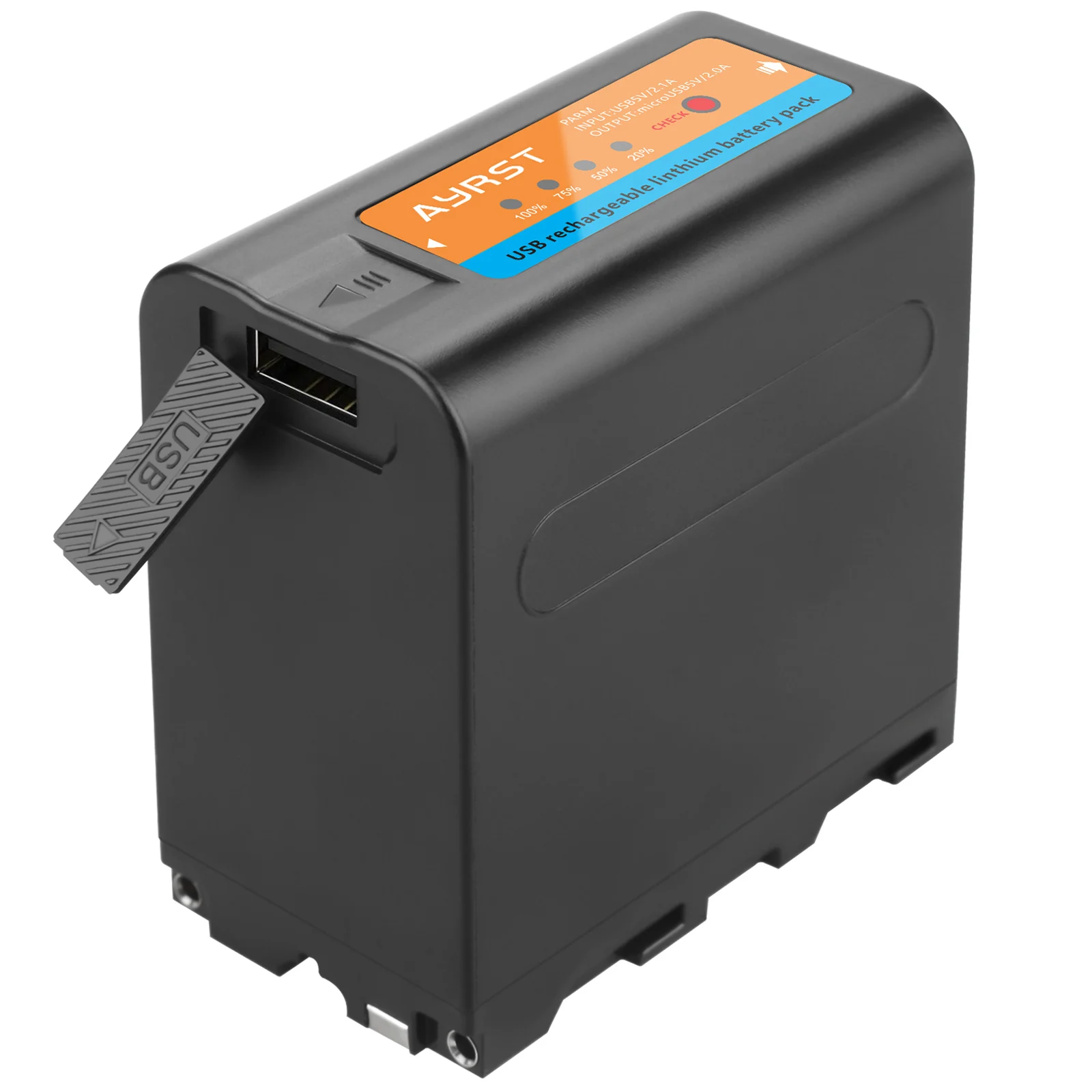 Bateria de 8800mah com Cabo Usb e Indicador Led para Sony Luz de Vídeo Mc1500c F960 F550 F570 F750 F770 - Image 3