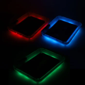 

LED Rolling Tray Cigarette Herb Tobacco Storage Plate Electric Glow Smoke Weed Tray Square Light Blank Disc