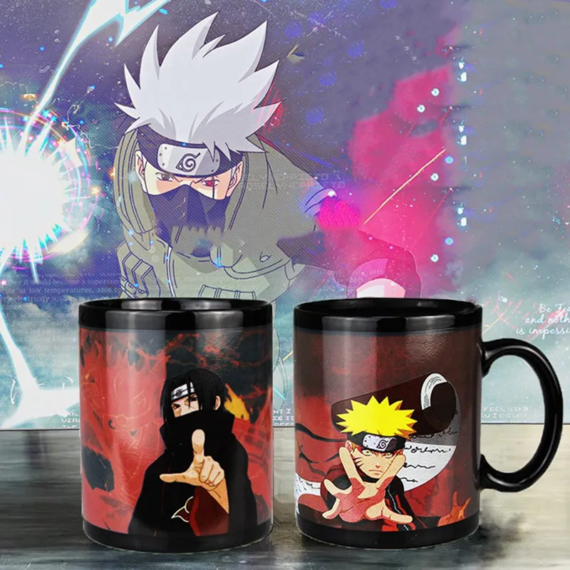 Кружка наруто чашка Sasuke Vs Itachi Uchiha термочувствительная меняющая цвет кружка для
