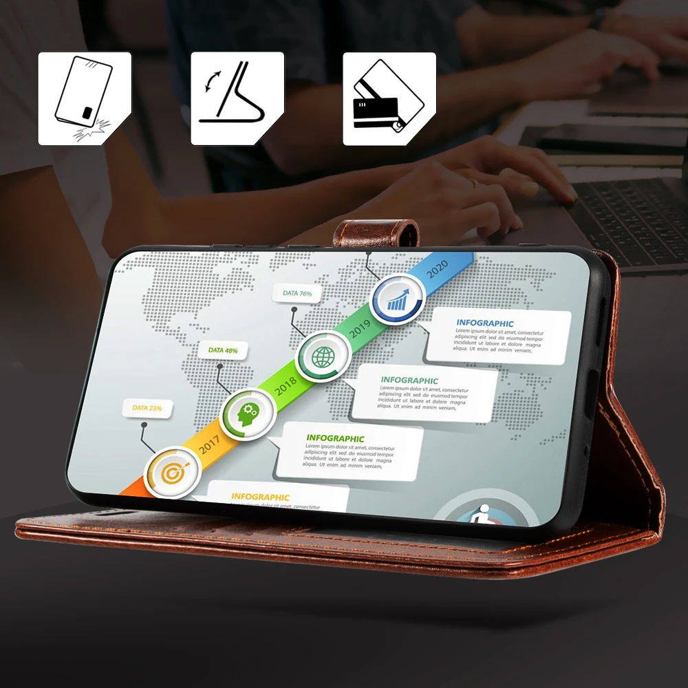 Huawei Honor 8X Max Wallet ̾ PU  ׳ƽ ø ̽ Ŀ (ī Ȧ  ű ĵ )