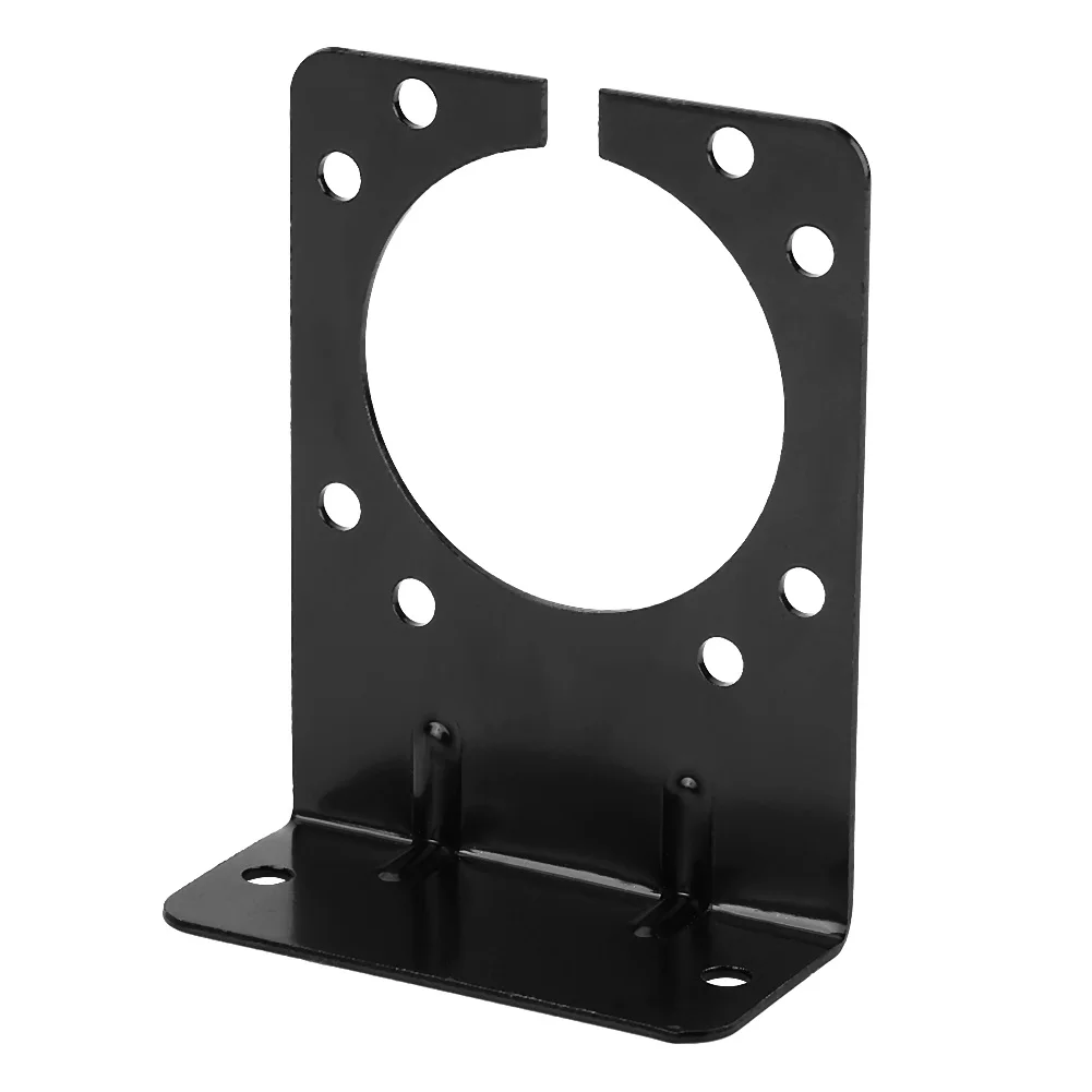 

Metal Mounting Bracket Holder With Multiple Screw Holes For American Style 7 Pin Caravan Towing Trailer Connector Plug Socket