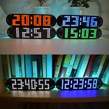

DIY LED Dot Matrix DS3231 Multifunction Alarm Desktop Clock Electronic Kit with Temperature Date Time Holiday Birthday Display