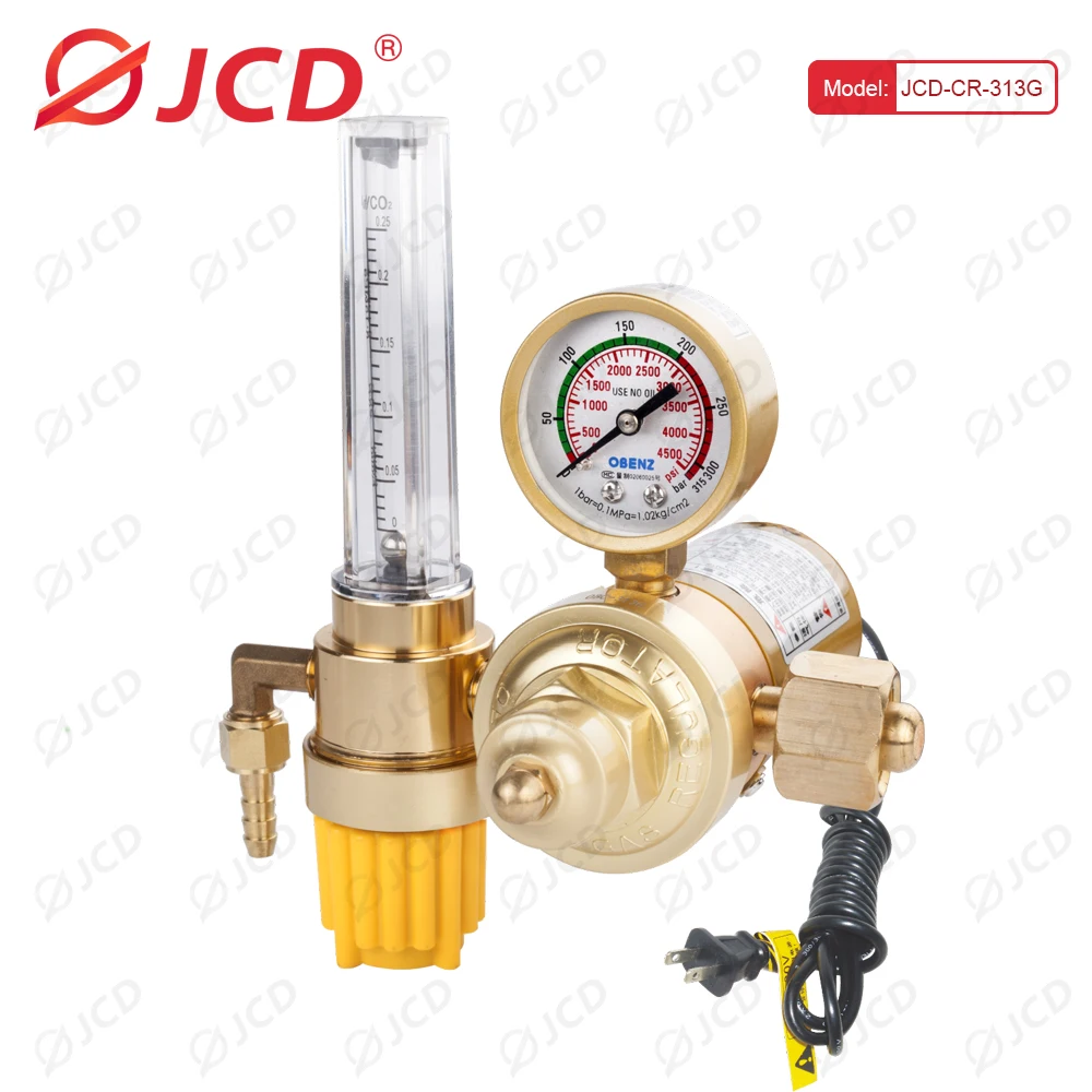 JCD G5/8"-14 0-25Mpa Argon CO2 Mig Tig Flow Meter Gas Regulator Flowmeter Welding Weld Gauge Argon Regulator Pressure Reducer 2