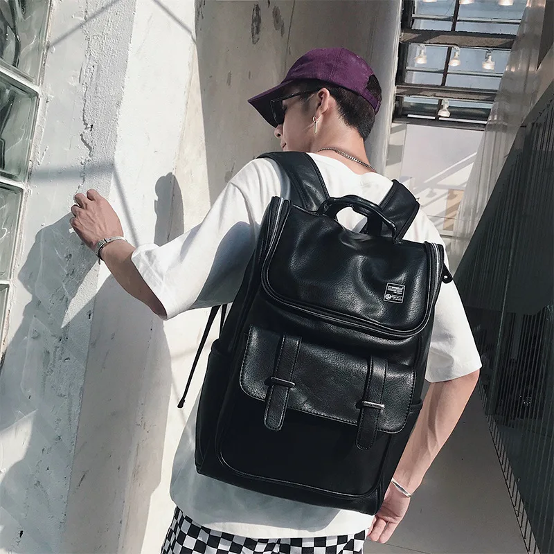 Рюкзак-сумки Mochila Школьный черный для девочек menpu твердый Bolsas большой Feminina