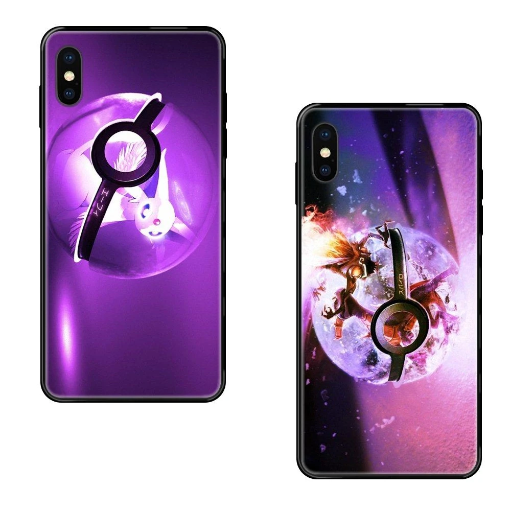 Black Soft TPU Luxury Fashion Phone Case Mewtwo Pokeball Fine For Galaxy A5 A6 A7 A8 A10 A10S A20 A20S A20E A21S A30S A40 A50 | Мобильные