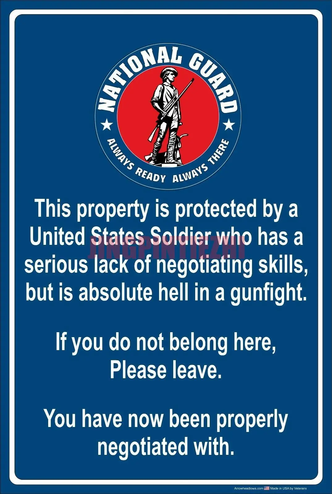 Property Protected By Soldiers U.S. National Guard Logo Car Stickers Vinyl Motorcycle Decal Window Body Decorative | Автомобили и
