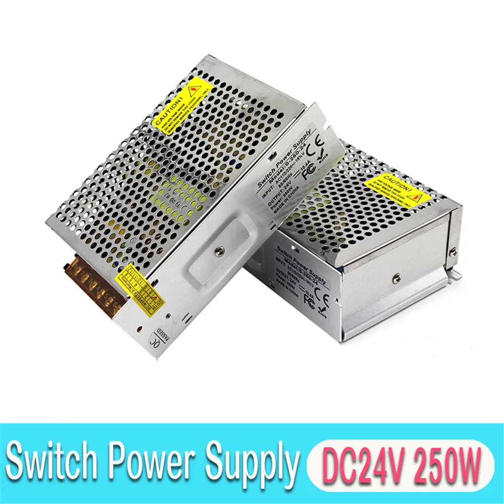 

DC24V Switching Power Supply 24v 10.4A 250W Driver Transformer Ac Dc SMPS For LED Lighting Printer CNC CCTV Monitor