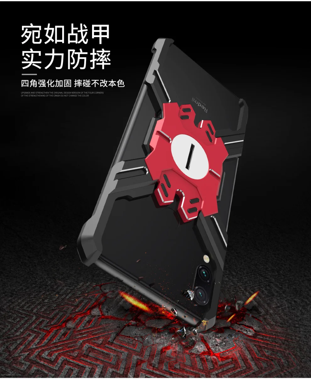 Герой Marvel элементы Алюминиевый металлический бампер чехол для Xiaomi Redmi Note 7/Pro тонкий жесткий защитный бампер для телефона