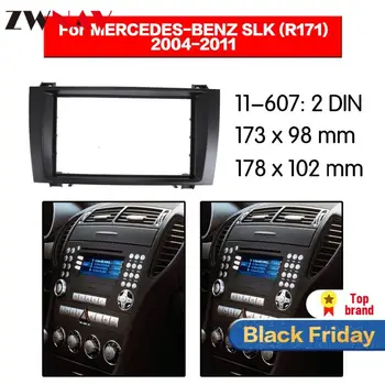

Car DVD Player frame For 2004-2011 BENZ SLK R171 2DIN Auto AC Black LHD RHD Auto Radio Multimedia NAVI fascia
