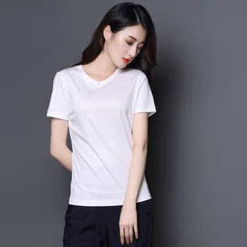 

Women Cotton Fashion Cotton Ladies Tee Shirt Short Sleeve beige Tops