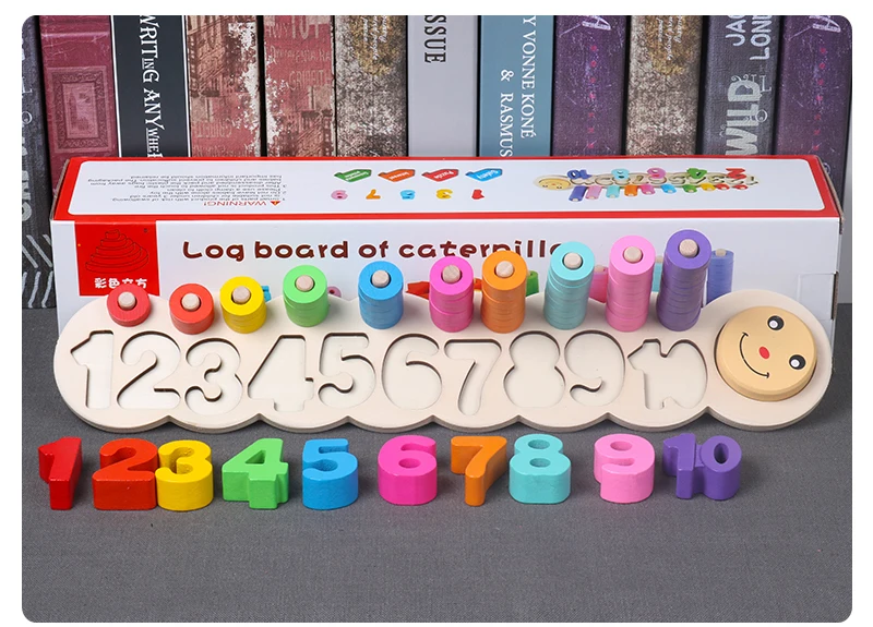 Детские деревянные игрушки материалы montessori учиться считать номера, соответствующие цифровой Форма матч раннего образования обучающая Математика игрушки