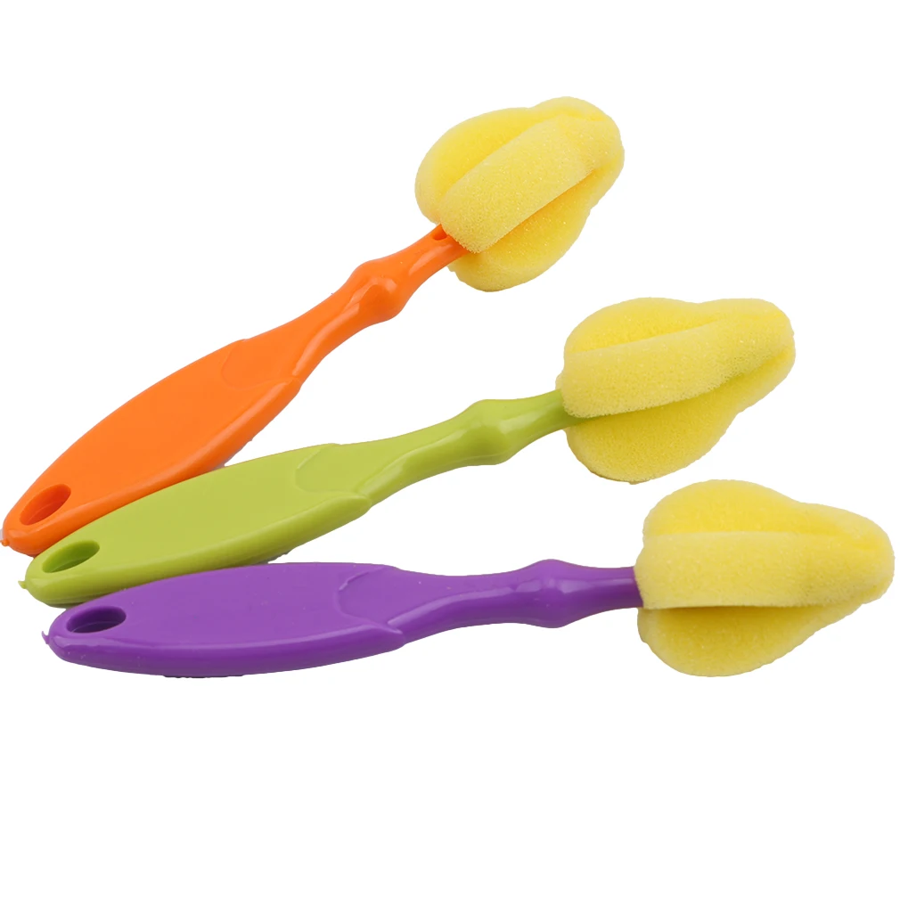 Детская щетка губка бутылки 360 вращения детские бутылочки для кормления молока щетка для очистки воды щетки для соски