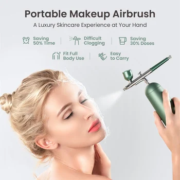 

GX.Diffuser Rechargeable Makeup Airbrush 0.3mm Beauty Airbrush Set Mini Air Compressor Spray Gun Kit Skincare Nano Mist Sprayer