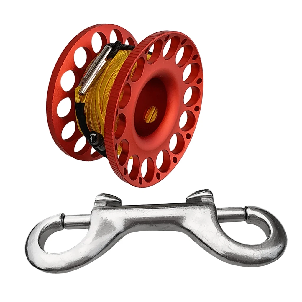 Finger Spool катушка с Нержавеющая сталь двусторонний зажим крушение Дайвинг Tech катушки