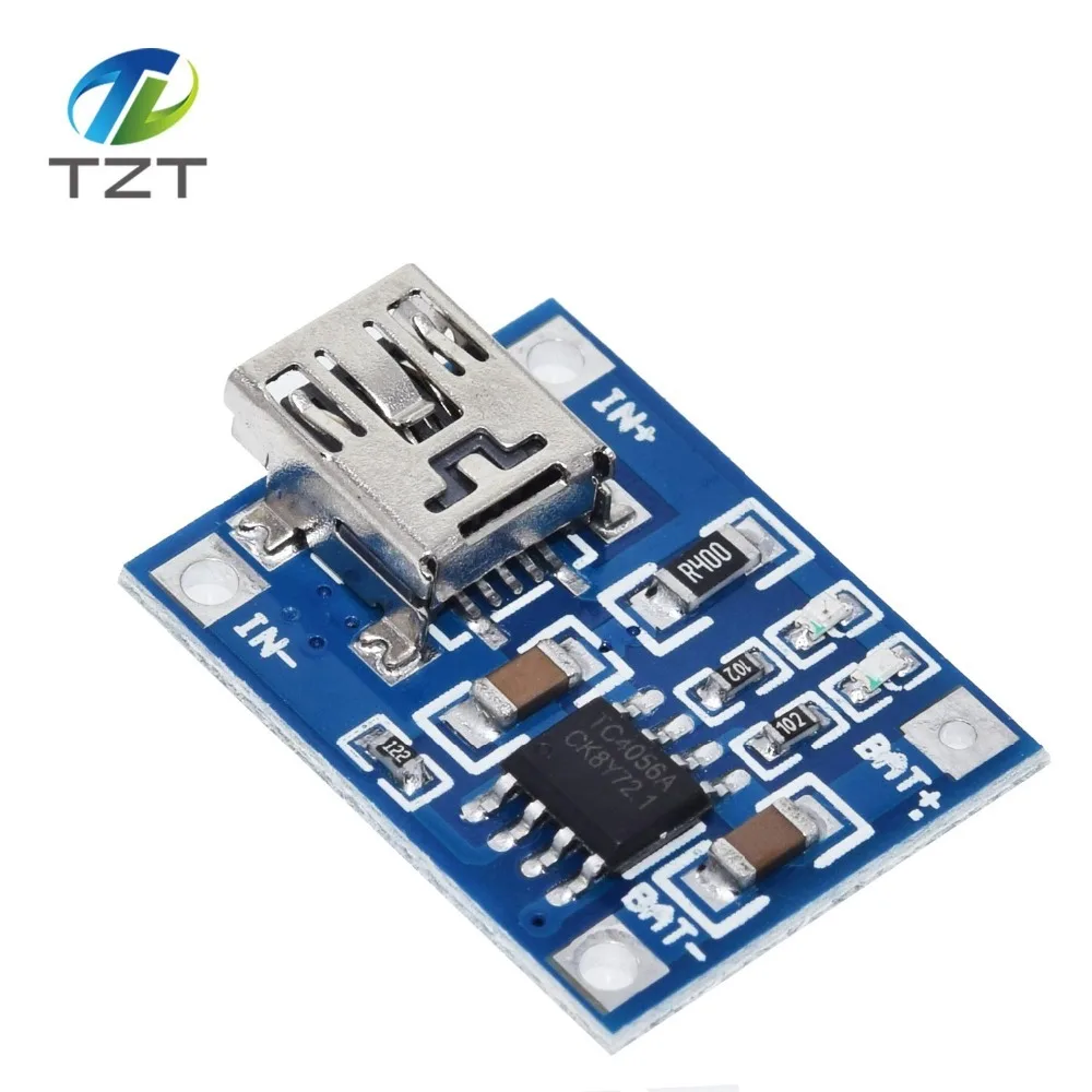 TZT тип-c/Micro USB 5V 1A 18650 TP4056 модуль зарядного устройства литиевой батареи зарядная плата с защитой двойные функции 1A li-ion