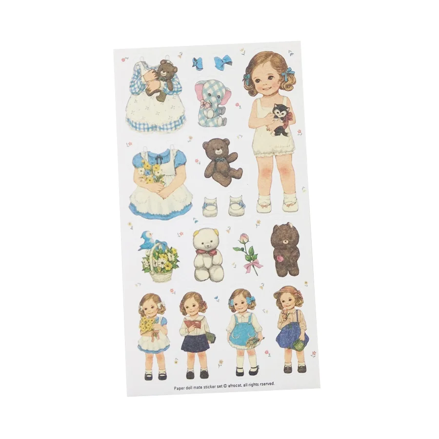 6 шт./упак. Kawaii Плюшевые куклы переодевать бумажные наклейки миньонов комплект