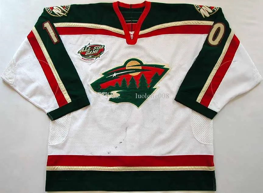 2003-04 Marian Gaborik Minnesota # Wild Game Worn Hockey Jersey Embroidery  Stitched Customize Any Number And Name Hockey Shirt - Ice Hockey Jerseys -  AliExpress