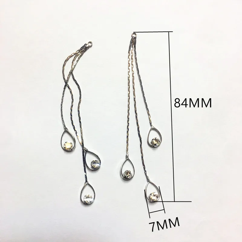 Новое поступление! 84x7 мм 50 шт. Стразы с цепочкой Подвеска/разъемы для сережек/серьги аксессуары/детали для серег DIY