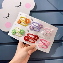 Южная Корея INS Girls's Heart Hyuna пряжа цветок заколки BB клип сторона клип ручной работы взрыва клип детский головной убор