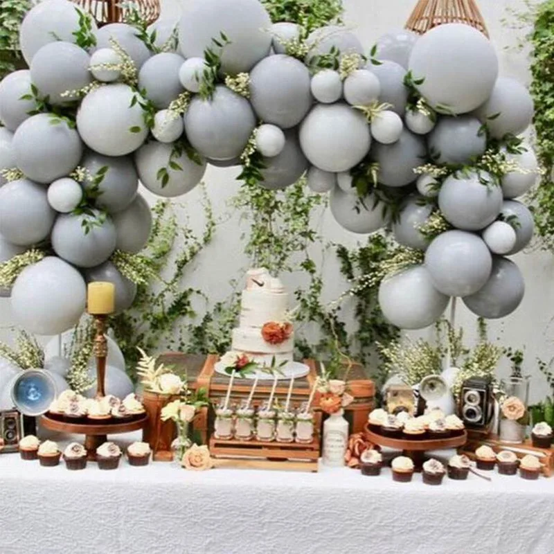 100pcs-5inch-10inch-Grey-Latex-Balloon-Macaron-Gray-Balloon-Wedding-Birthday-Party-Balloon-Baby-Shower-decorations