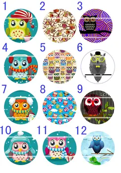 

Handmade Colorful picture Round Glass Cabochons Refrigerator magnet for Necklace Decoration and Phone Chain Accessaries364