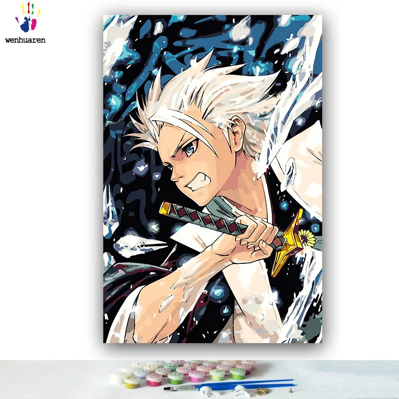 DIY colorings pictures by numbers with colors grim Reaper Japanese manga Anime picture drawing painting by numbers framed