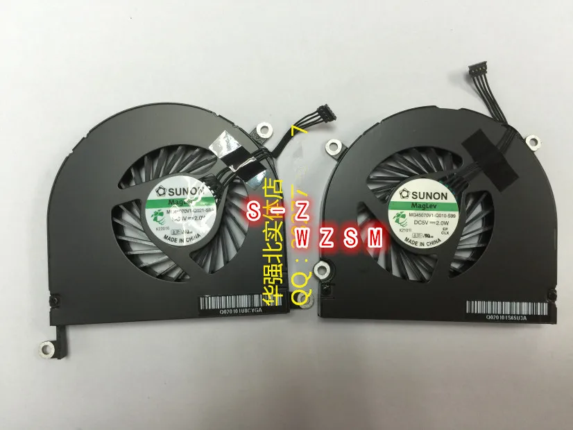 WZSM вентилятор для процессора ноутбука для Apple macbook pro 17 MC226 mc227 A1297 MC024 MC725 MC110 mb604 KSB0605HC одна пара