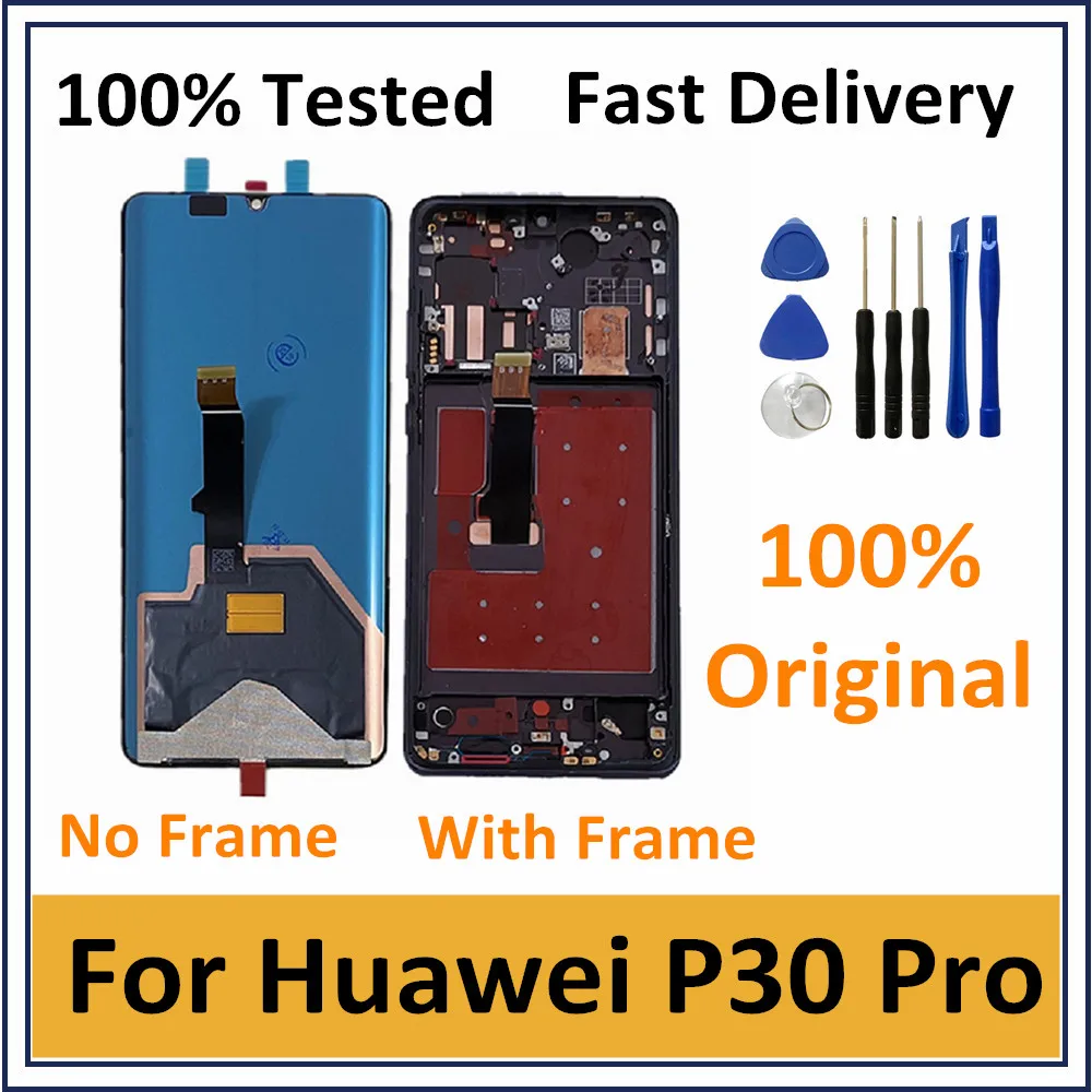 

6.47" Original AMOLED LCD For Huawei P30 Pro LCD Display Touch Panel Digitizer For P30 Pro VOG-L29 LCD With Frame Replacement