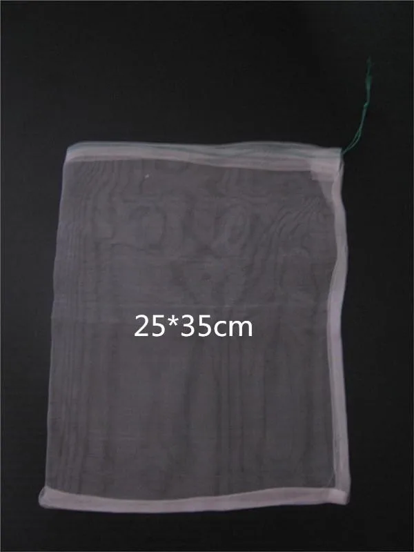 

25pcs/lot-25*35cm 40 Mesh Nylon bag,Fish Fruit wristband bag,Insect birds pest filter bag,Rice seed soaking,Seed storage bag
