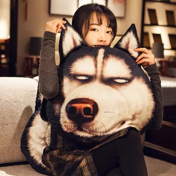

Small Creative weird Husky spoof Plush Pillows Toys Animal Cartoon Creative Boyfriend girlfriend gift Marry Toys 38*30cm Cute04