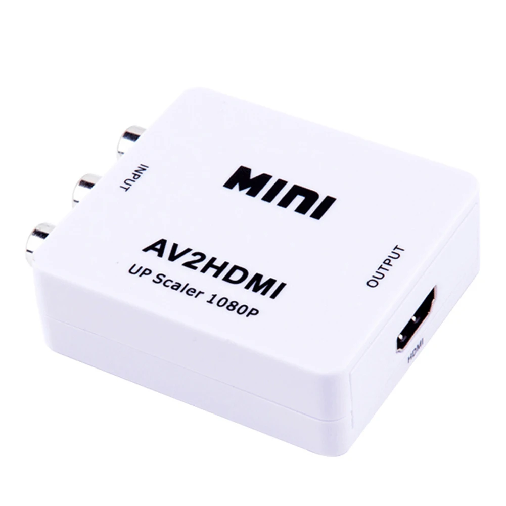 RCA AV вход в HDMI выход Upscaler композитный адаптер 1080P видео конвертер