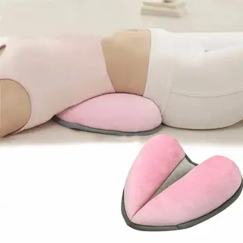 

Heart Shape Yoga Waist Back Pillow Velvet Sponge Fill Breathable Mesh Cloth Relieve Belly Pressure Pillows Release Pain