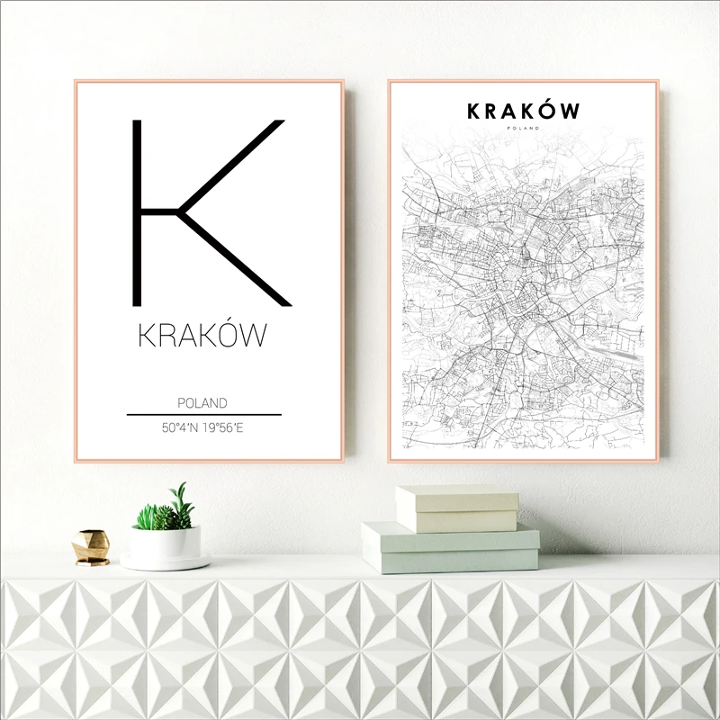 Krakow-Cracow-City-Street-Map-Poster-Modern-Canvas-Painting-Art-Prints-For-Poland-Living-Room-Home (4)
