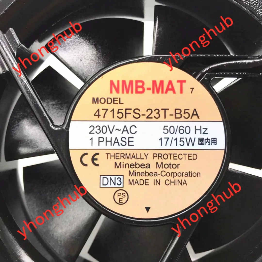 NMB MAT 4715FS 23T B5A DN1 DN3 AC 230V 17W 120x120x38mm вентилятор охлаждения сервера|square fan|server fan230v fan |