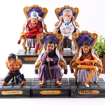 

One Piece GK Statue Sitting Ver. Sengoku Kuzan Issho Garp Borsalino Sakazuki Ryokugyu Ace Anime Figure PVC Collectible Model Toy