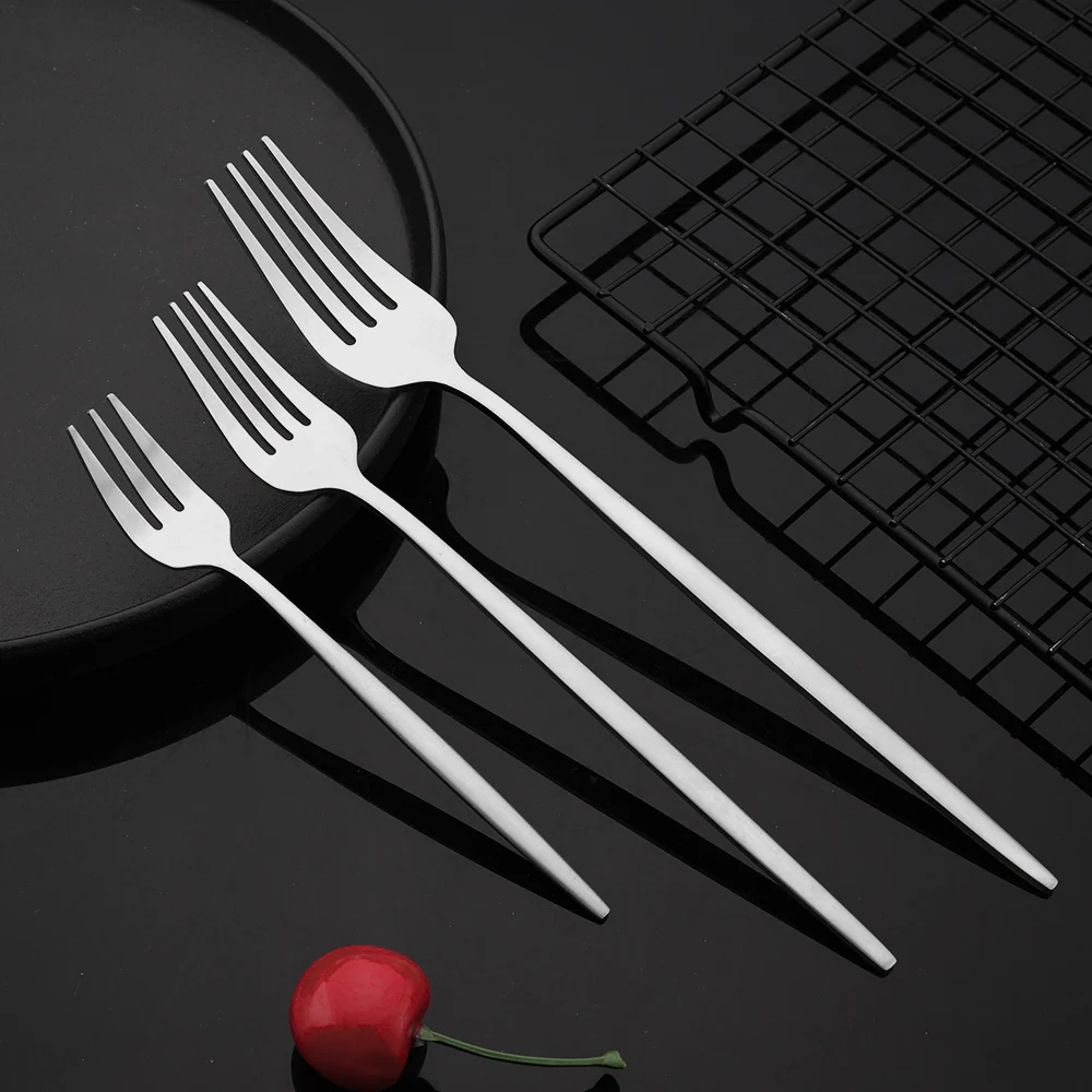 Stainless Steel Cutlery Set Western Style Picnic Camping Tableware Dining Knife Spoon Fork Salad Fork Set