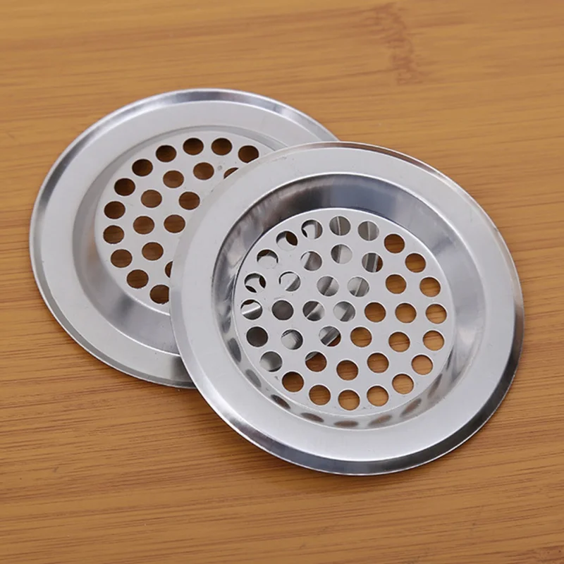 Stainless steel kitchen water sink cover silver floor drain cap