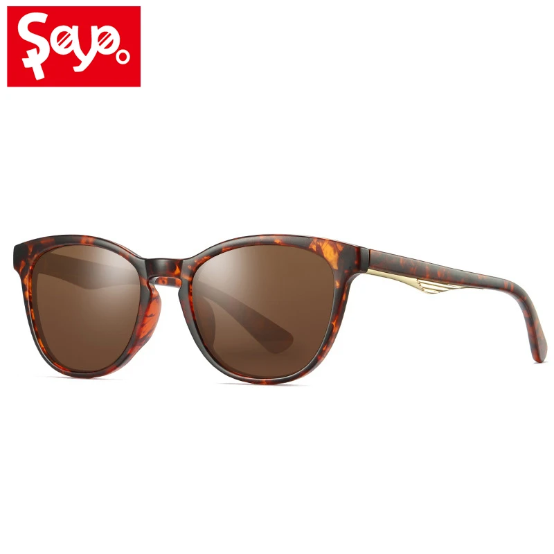 SAYLAYO, новинка, Модные женские сексуальные солнцезащитные очки "кошачий глаз", фирменный дизайн, Ретро стиль, поляризационные линзы, солнцезащитные очки, защита от уф400 лучей