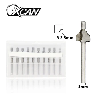 

XCAN 10pcs 1/8'' Shank HSS Router Bits Micro Wood Cutter Trimmer Milling Bits Fits Dremel Woodworking Rotary Tool Set
