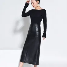 Новая женская одежда черная юбка карандаш с высокой талией тонкие юбки Дамская элегантная длинная юбка офисного размера плюс Lange Rok 2XL