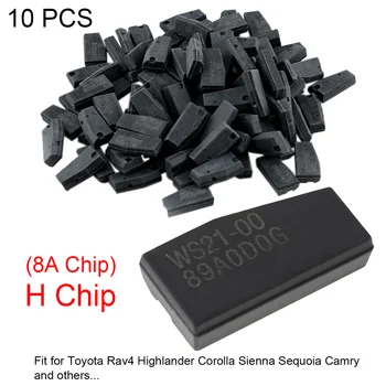 

10pcs Blank H(8A) Carbon Chip 128 Bit Car Key Transponder Chip Fit for Toyota Rav4 Highlander Corolla Sienna Sequoia Camry