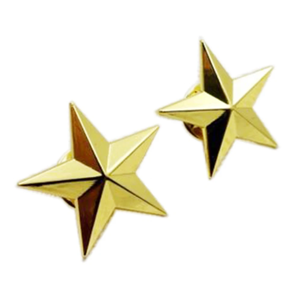 

Пара WW2 армии США одна звезда BRIGADIER GENERAL RANK INSIGNIA PIN значки золото