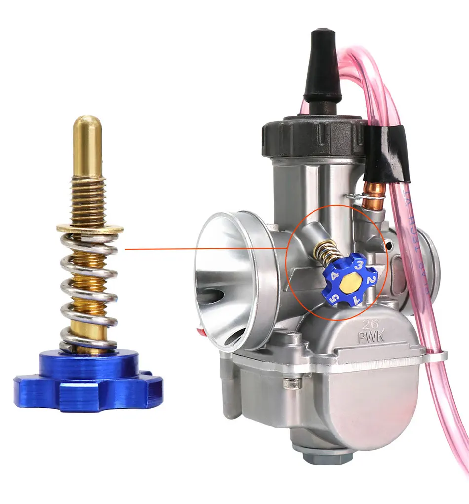 Alconstar-красный/синий Мотоцикл с ЧПУ Заготовка карбюратор легкая воздушная топливная смесь регулятор скорости холостого хода винт для Keihin PWK 21 мм-34 мм