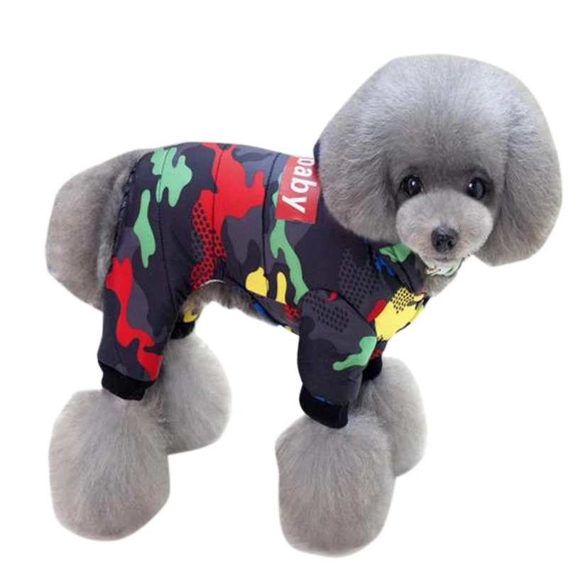 DogBaby для DOGBABY; модное зимнее камуфляжное плотное хлопковое пальто с капюшоном для собак