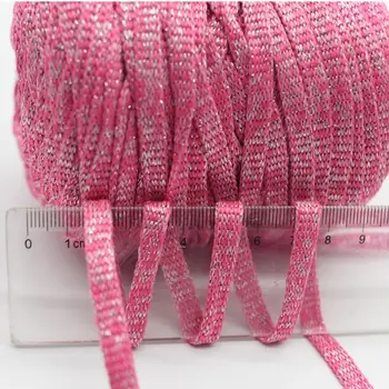 

16 Colors Woven Crochet Glitter Ribbon Yarn DIY Sewing Knitting Thread Weaving Handmade